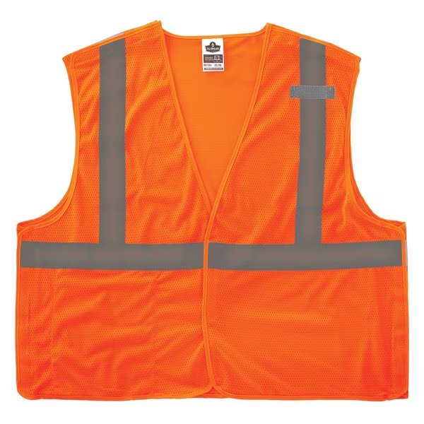 XL Orange Economy Breakaway Mesh Vest Class 2 - Single Vest, Glowear By Ergodyne, Mfr#: 8215BA-S